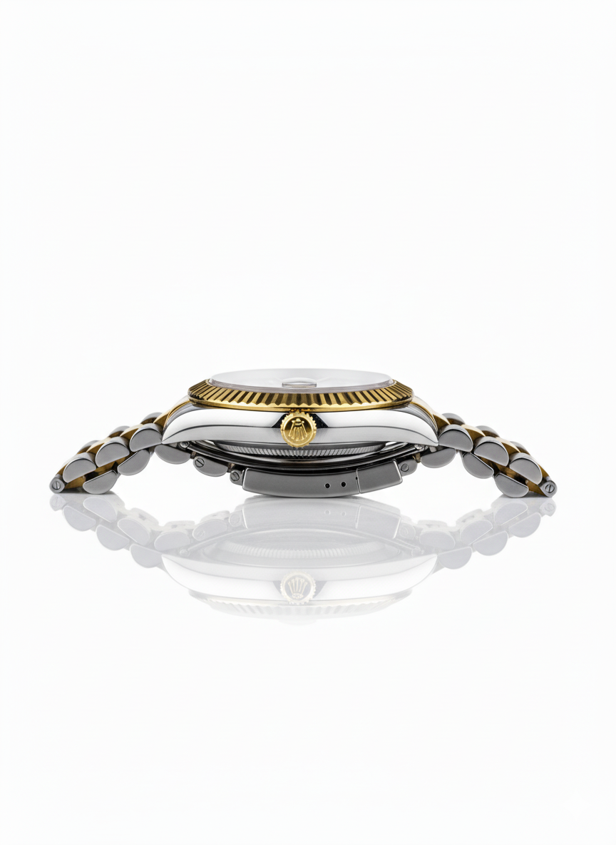 Luxury Arabic Dial Two-Tone Gold & Silver Wristwatch – Automatic Oyster Perpetual Design