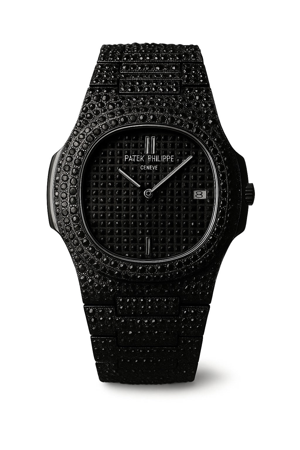 PATEK PHILIPPE Luxury All-Black Diamond-Inspired Watch