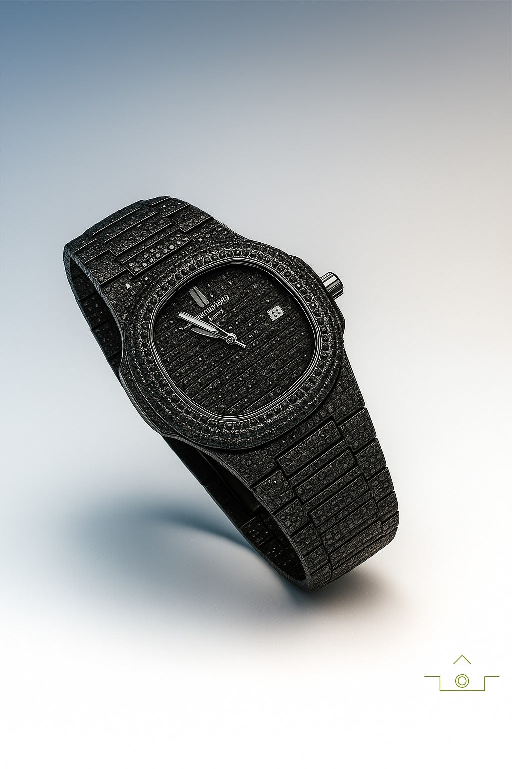 PATEK PHILIPPE Luxury All-Black Diamond-Inspired Watch