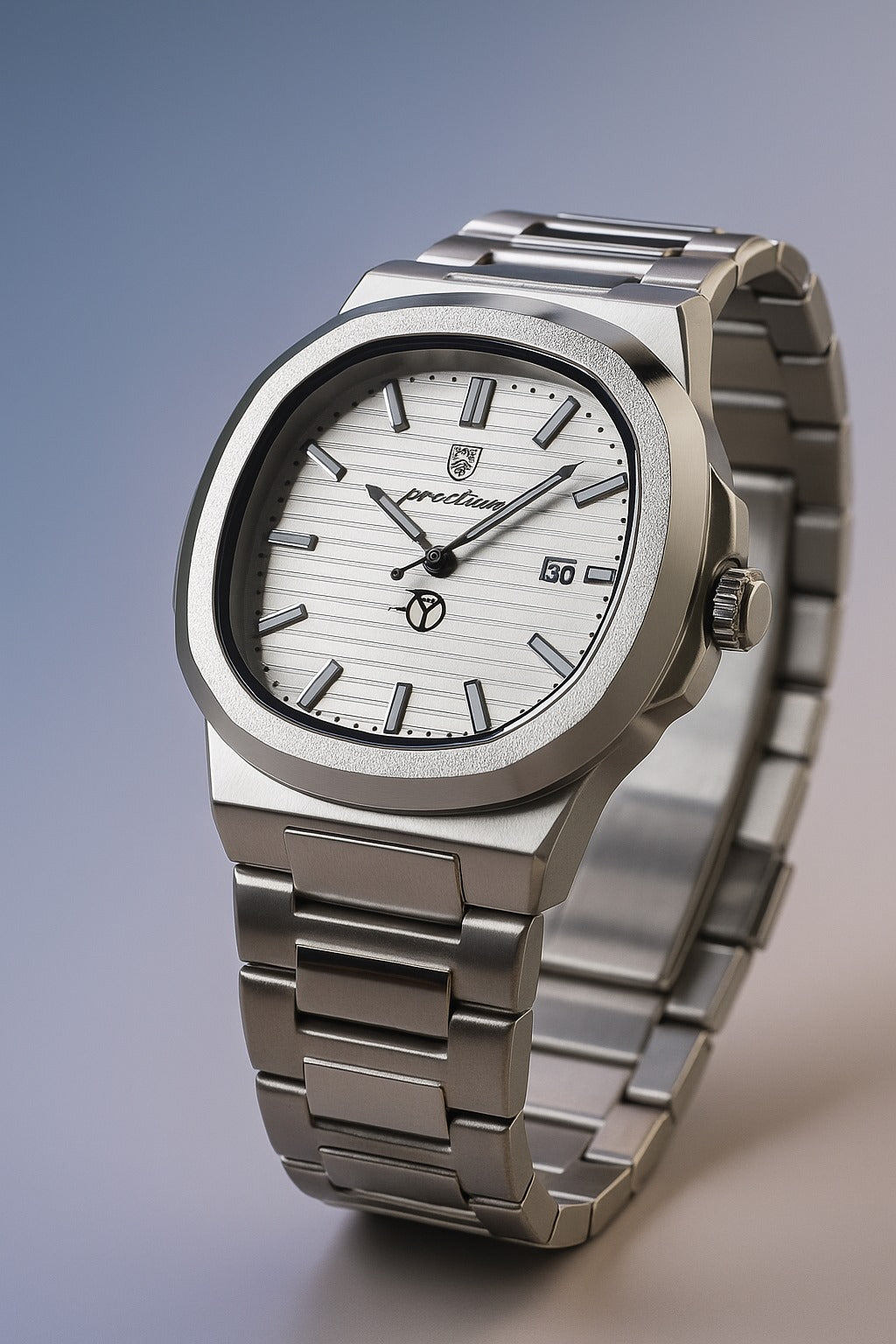 POEDAGAR Men's Luxury Stainless Steel Wristwatch – White Dial