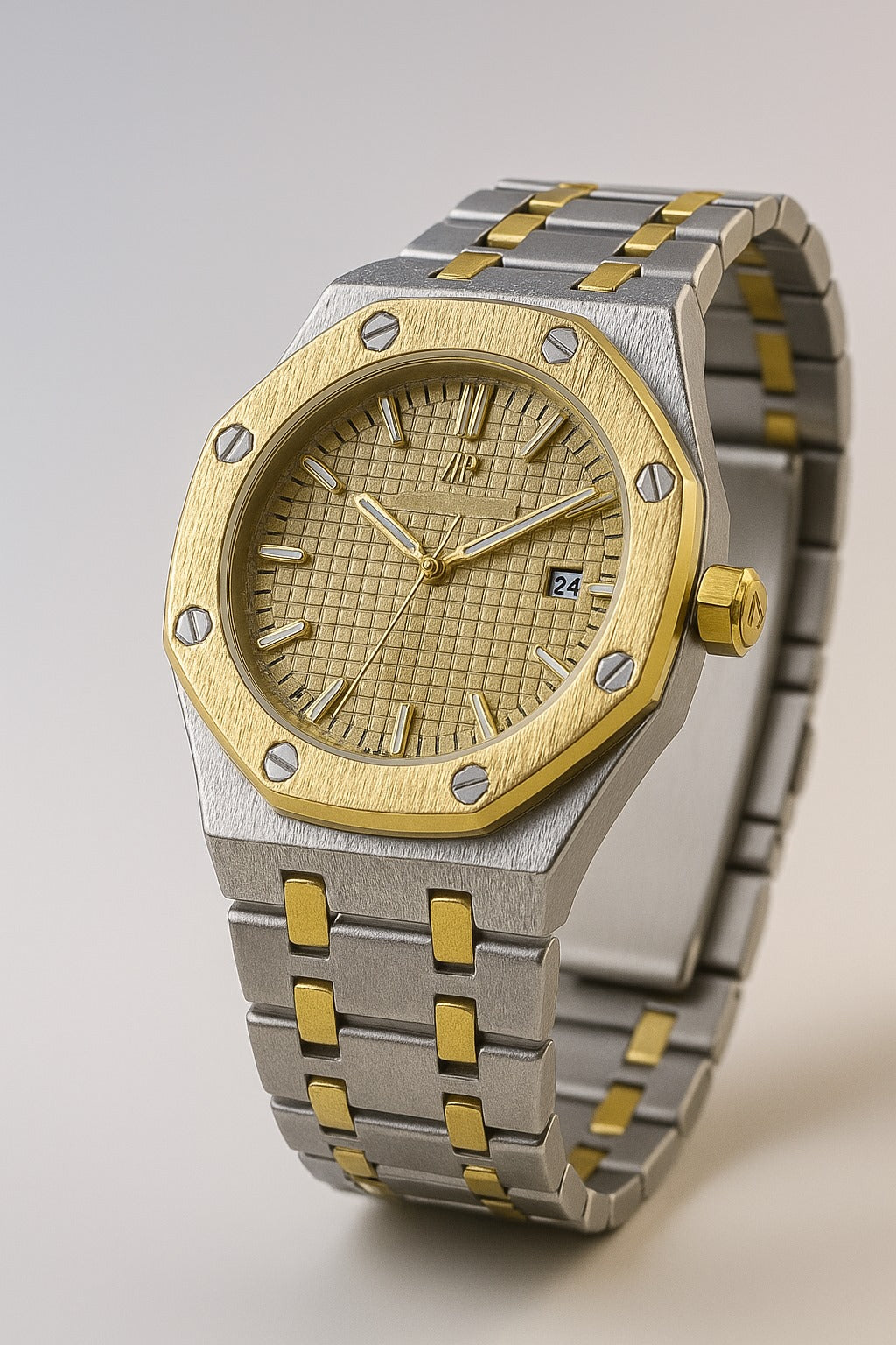 Audemars Piguet Luxury Two-Tone Stainless Steel & Gold Wristwatch