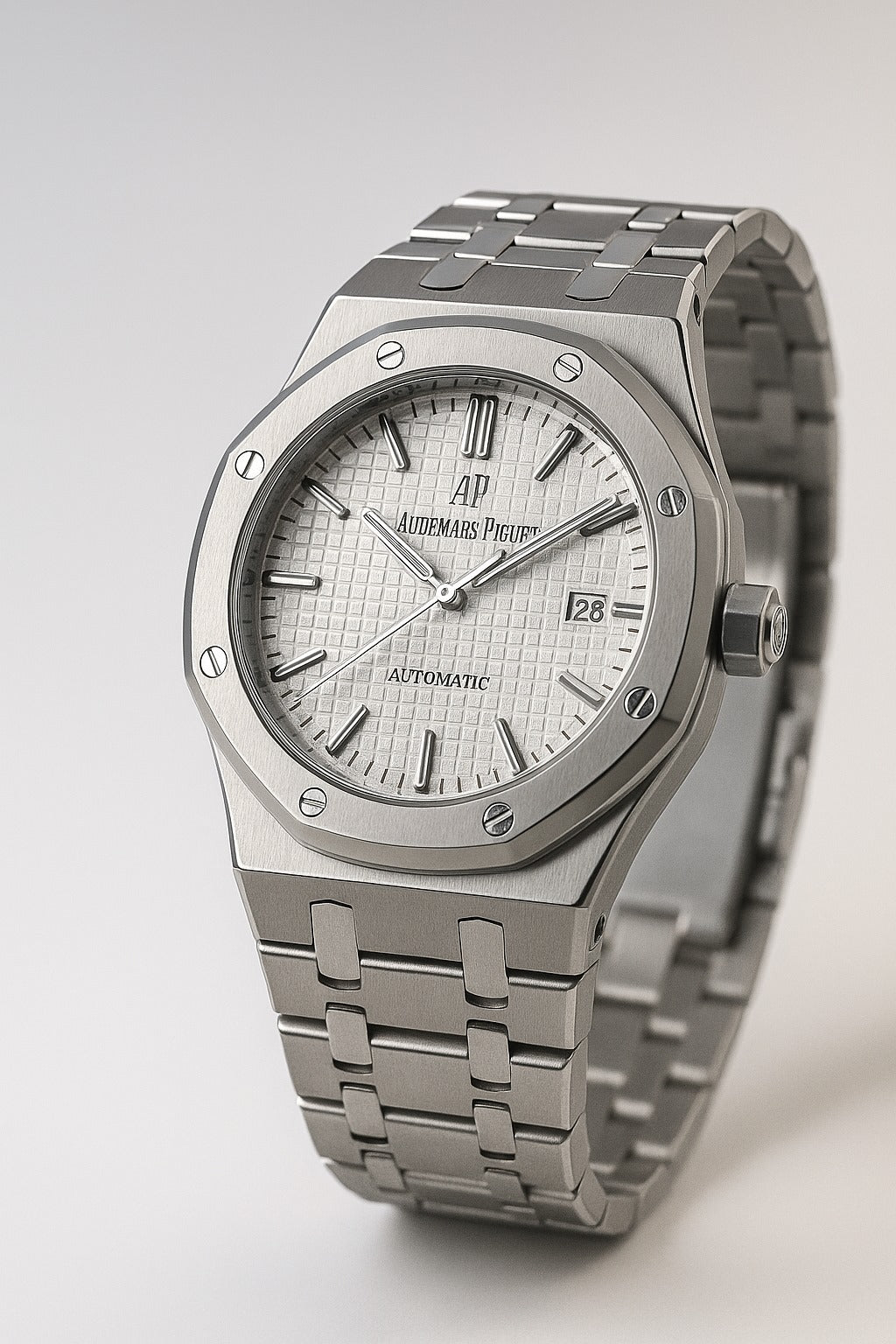 Audemars Piguet Luxury Stainless Steel Automatic Wristwatch – Silver Dial